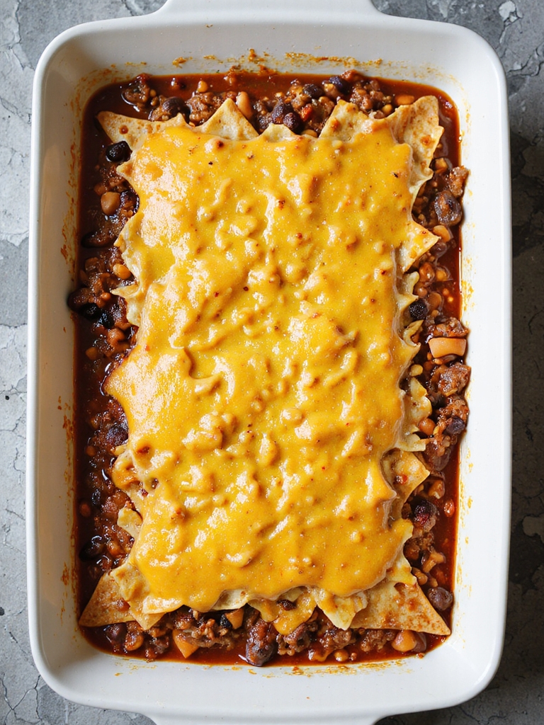 spicy beef enchilada casserole