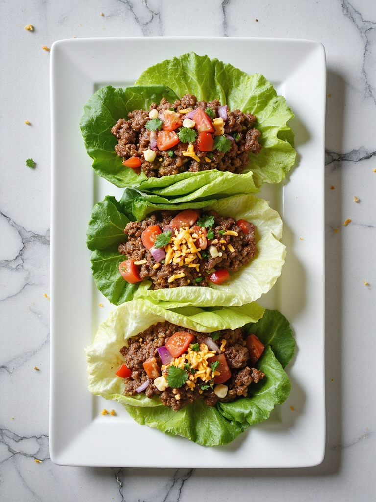 spicy beef lettuce wraps