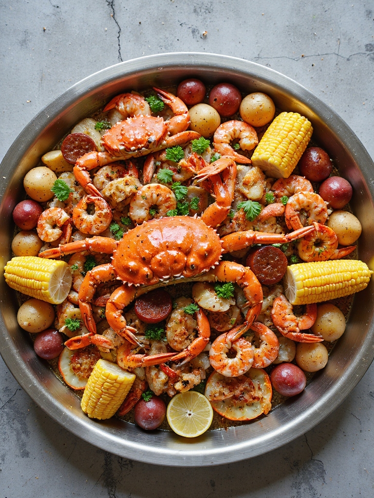 spicy cajun seafood feast