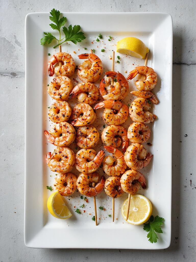 spicy cajun shrimp skewers