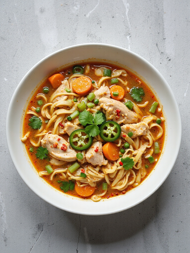 spicy chicken noodle soup