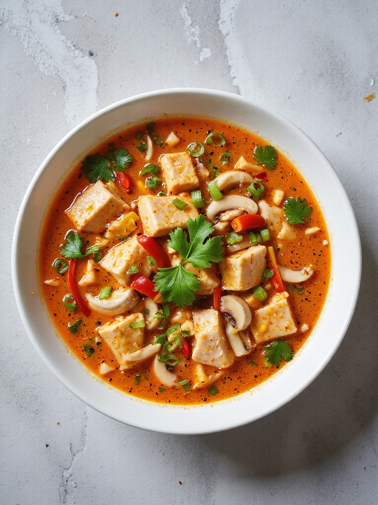 spicy coconut chicken soup