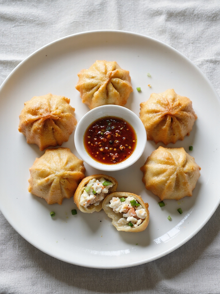 spicy crab rangoon egg rolls