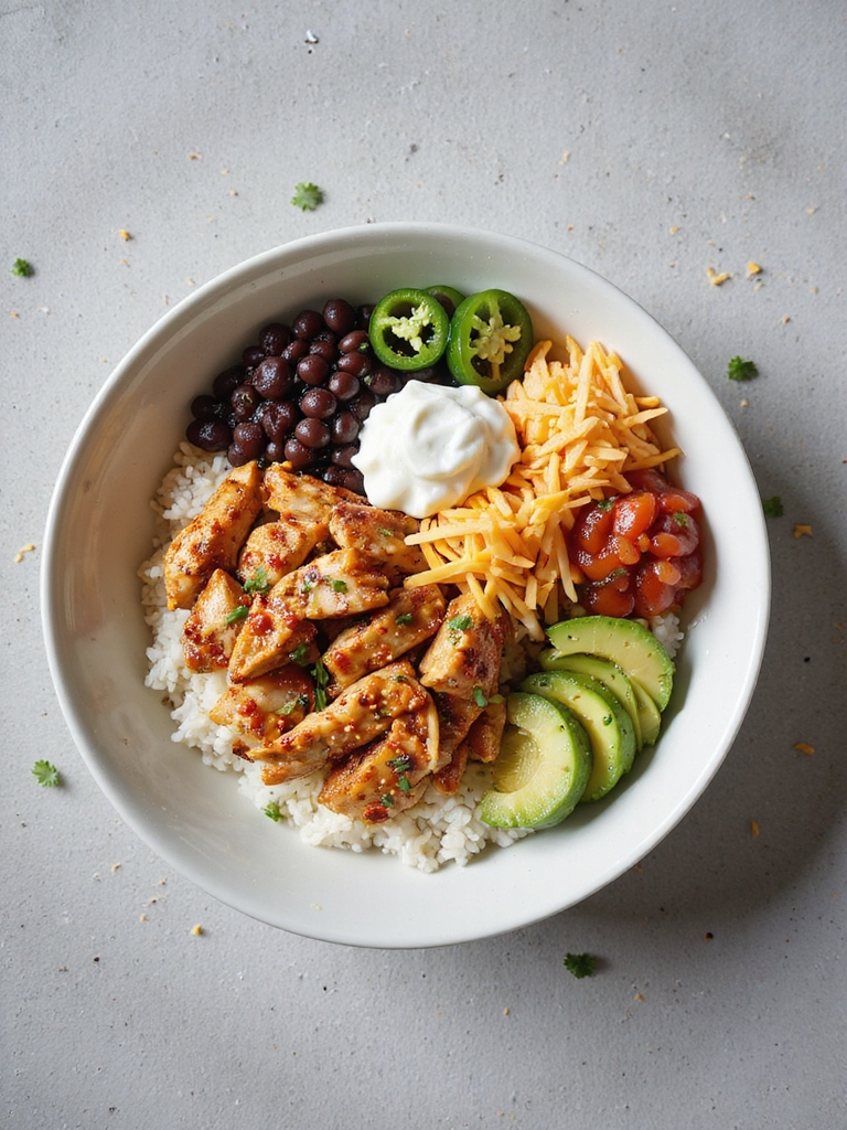 spicy customizable chicken bowls