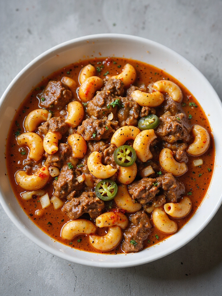 spicy ground beef goulash
