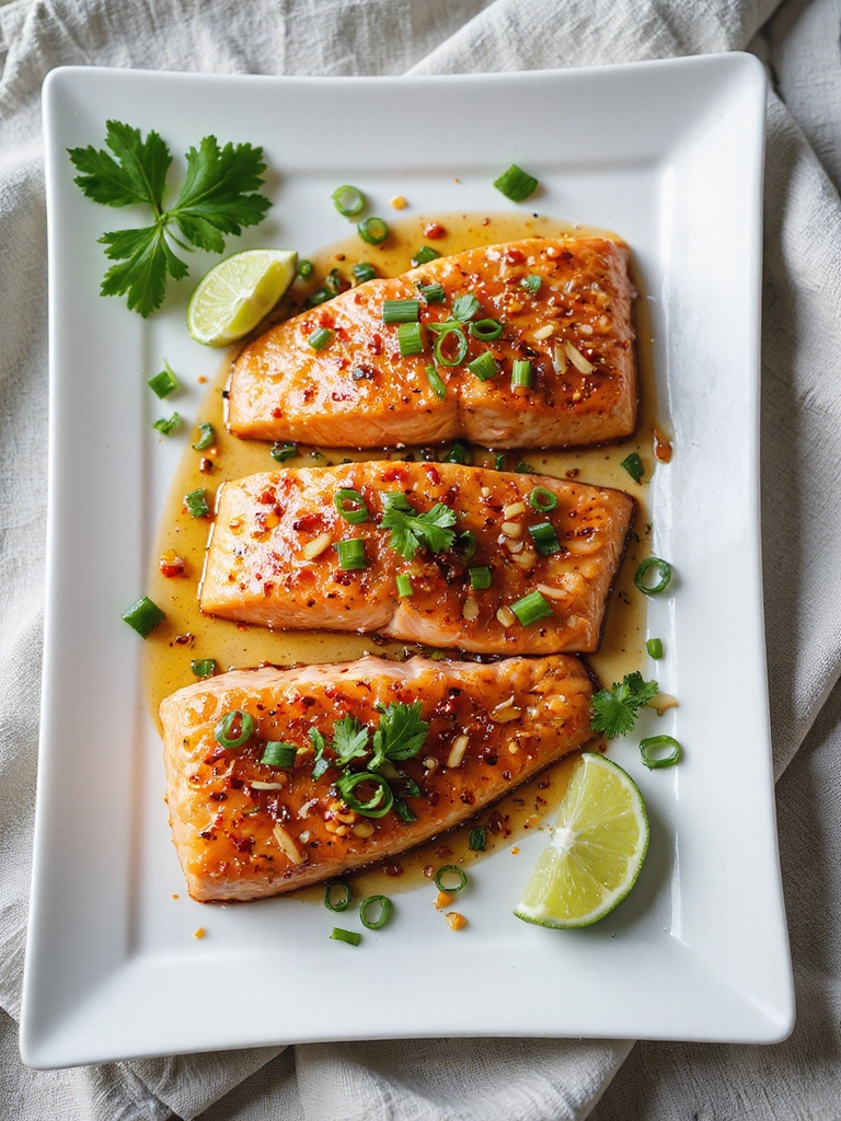 spicy honey sriracha salmon