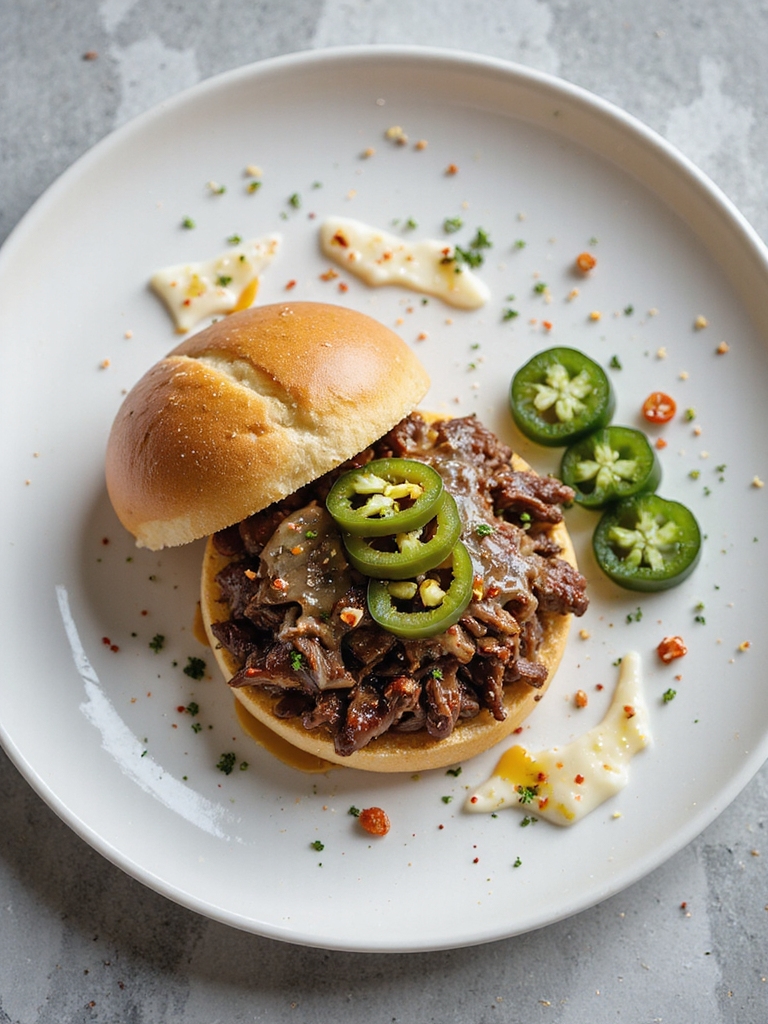spicy italian beef sandwich