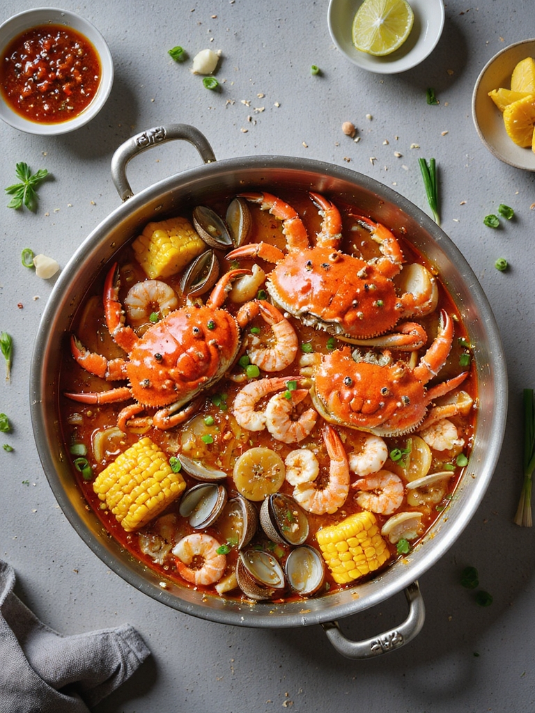 spicy korean seafood boil