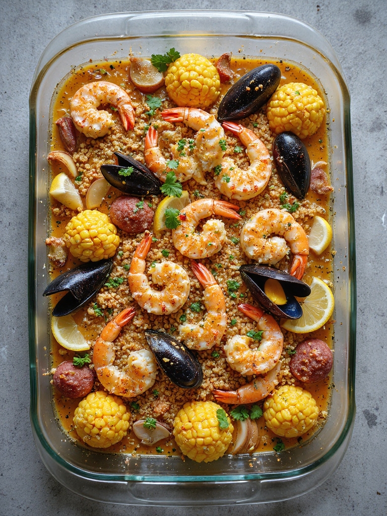 spicy seafood bake recipe