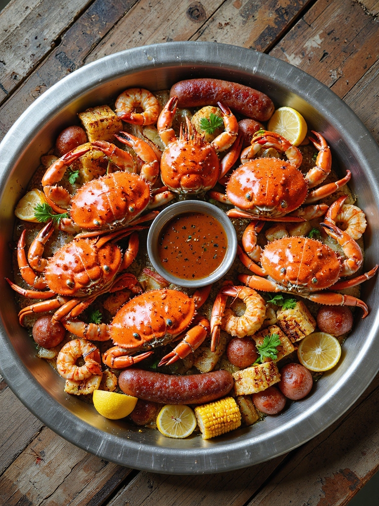 spicy seafood boil celebration