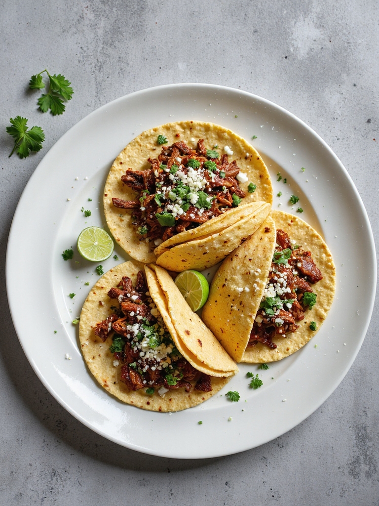 spicy shredded beef tacos
