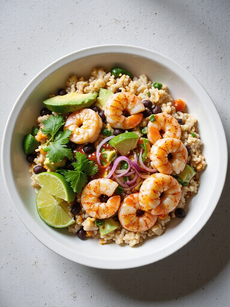 spicy shrimp avocado bowl