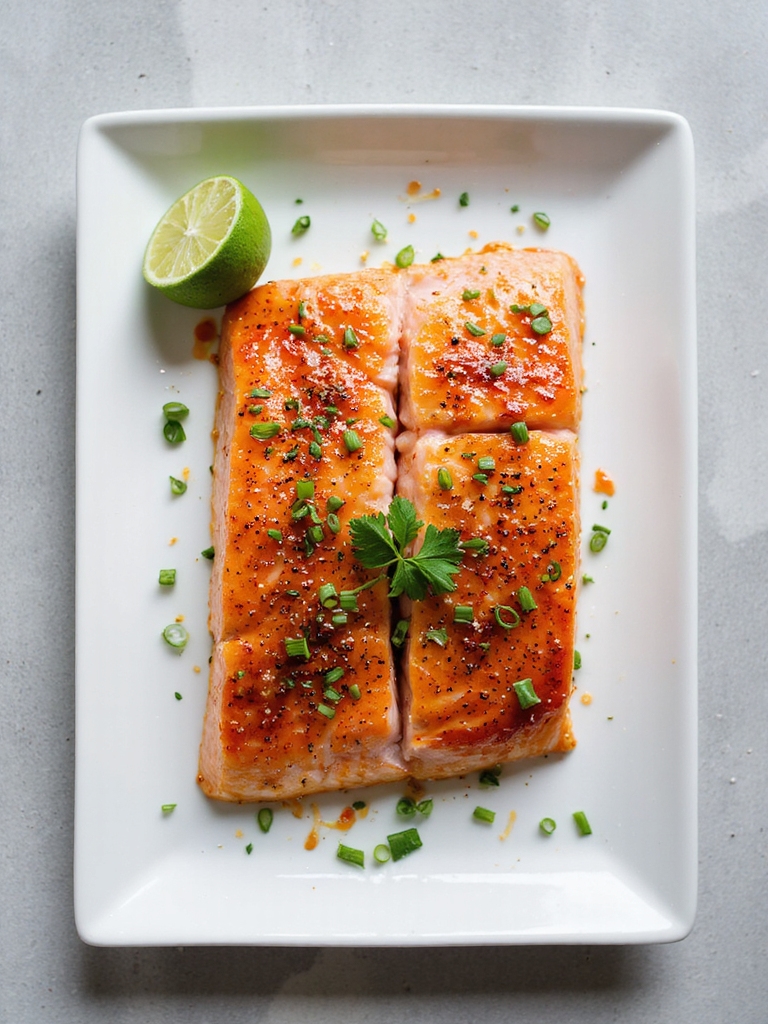 spicy sriracha air fryer salmon