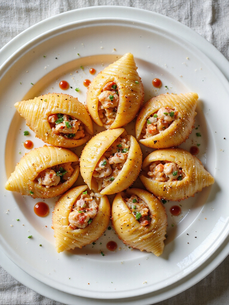 spicy stuffed seafood shells