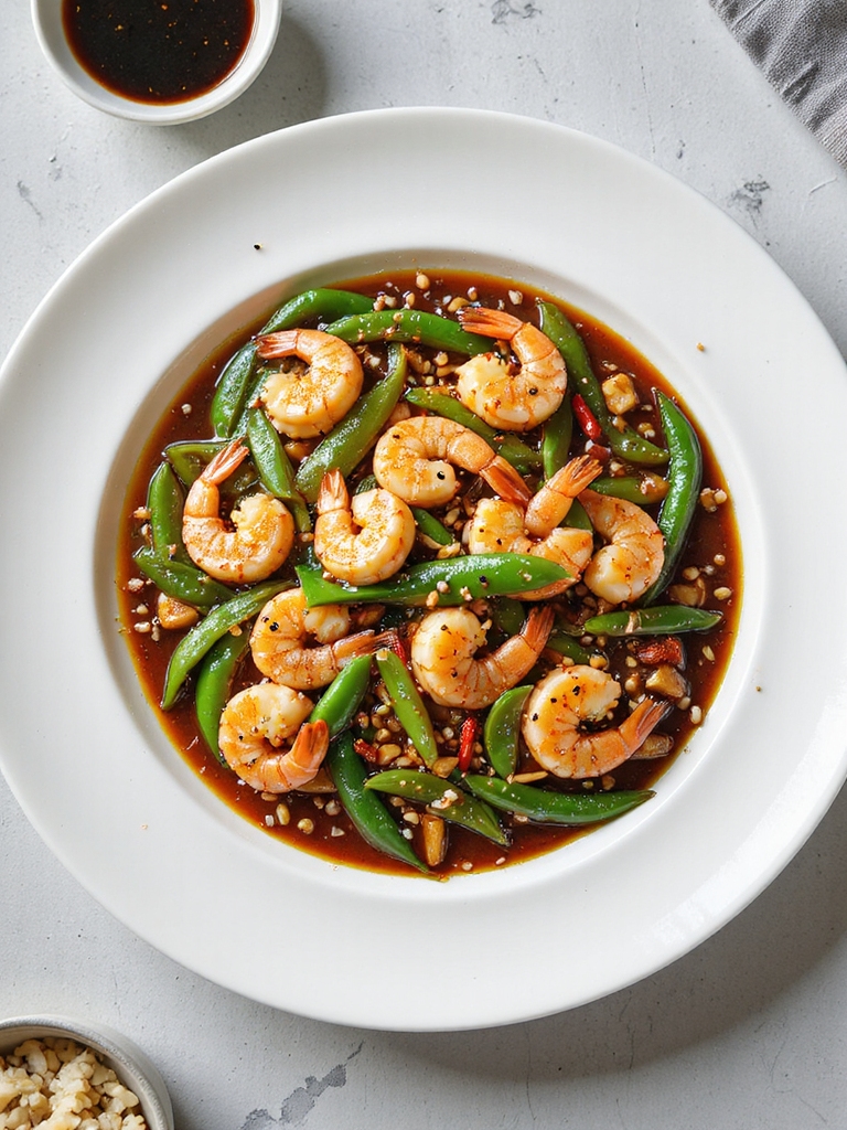 spicy szechuan shrimp stir fry