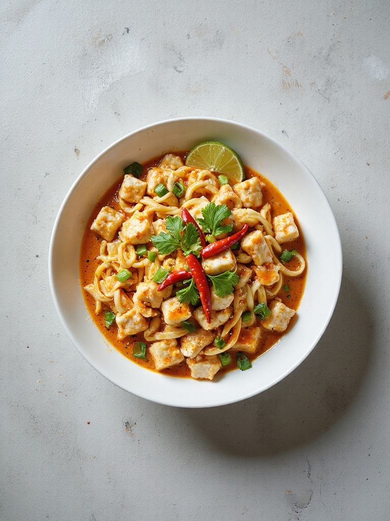 spicy thai crab pasta salad