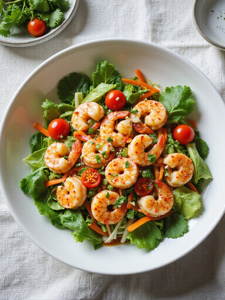 spicy thai shrimp salad