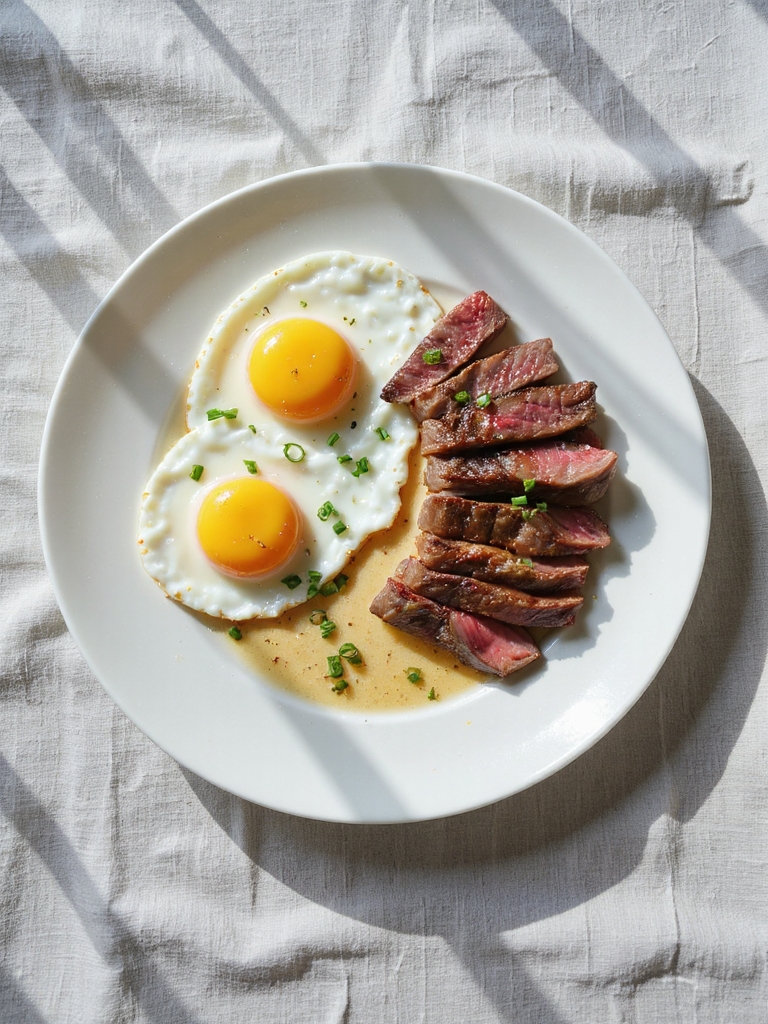 steak and eggs breakfast