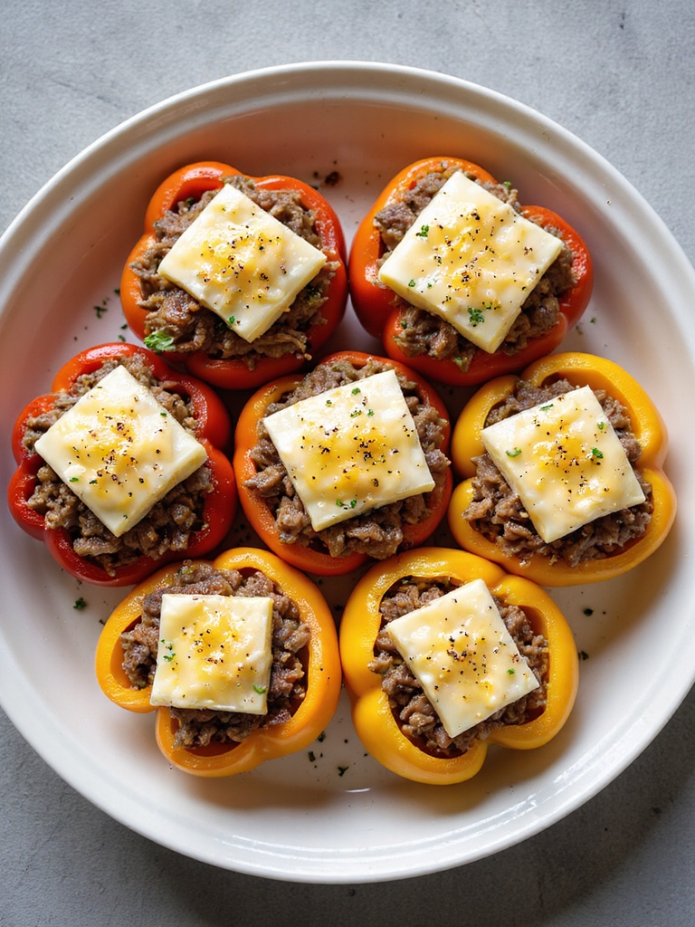 steak filled bell pepper dish