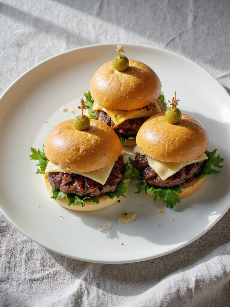 steak sliders with toppings
