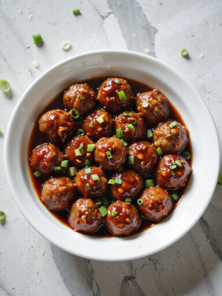 sticky asian bbq meatballs recipe