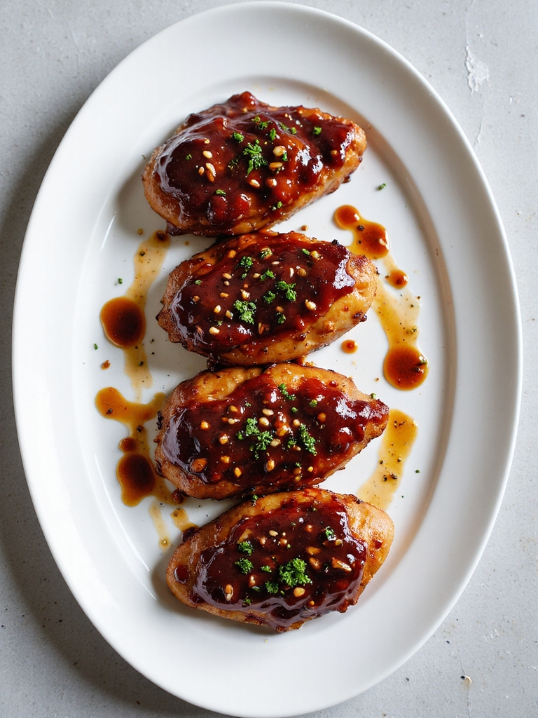 sticky bourbon bbq chicken