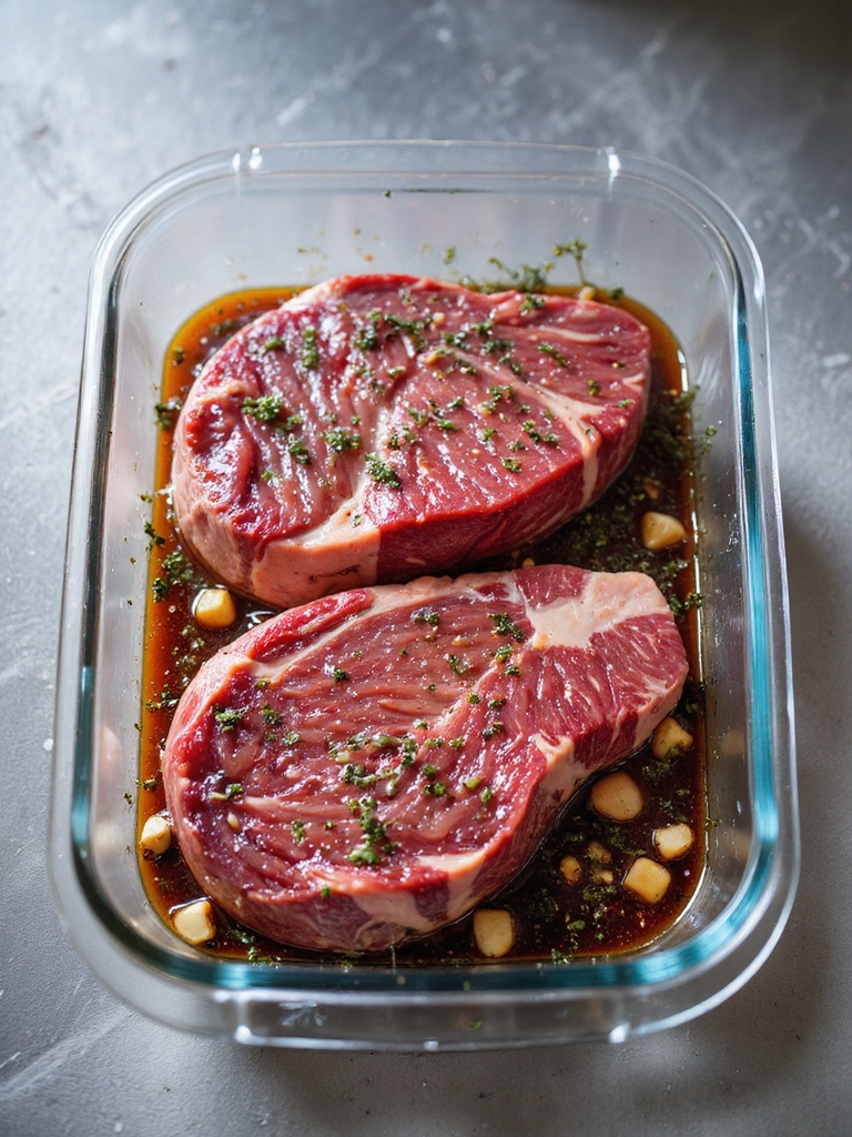 store steak securely refrigerated