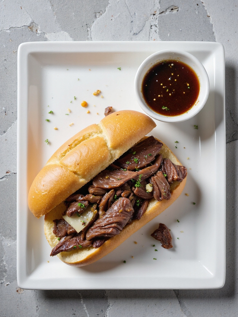 succulent beef with jus