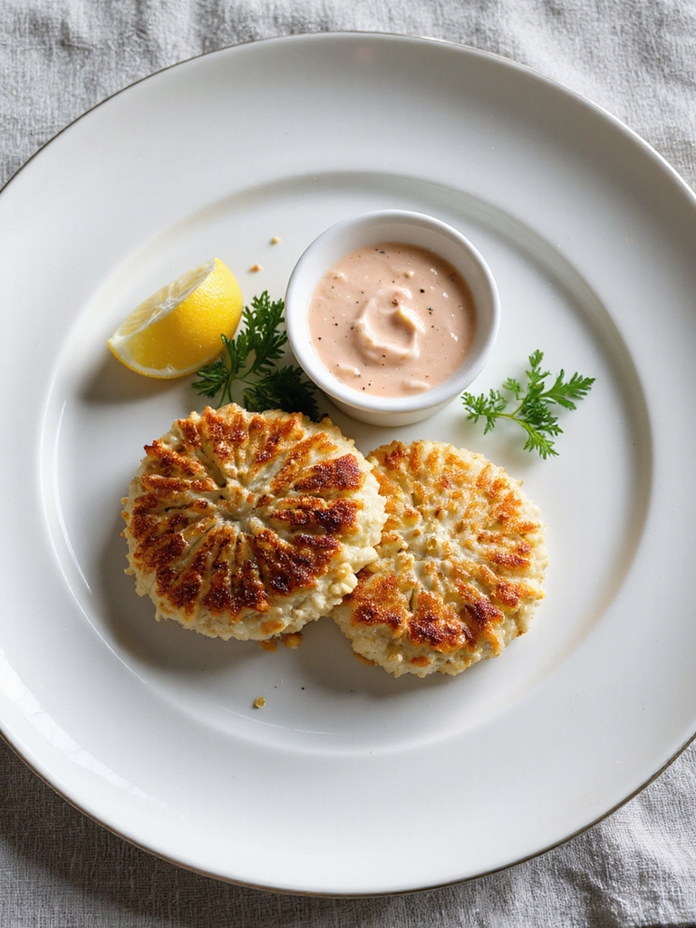 succulent seasoned crab cakes