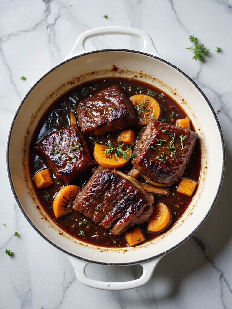 succulent wine braised short ribs