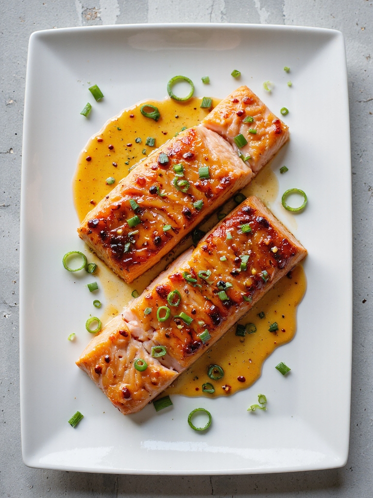 sweet spicy glazed salmon