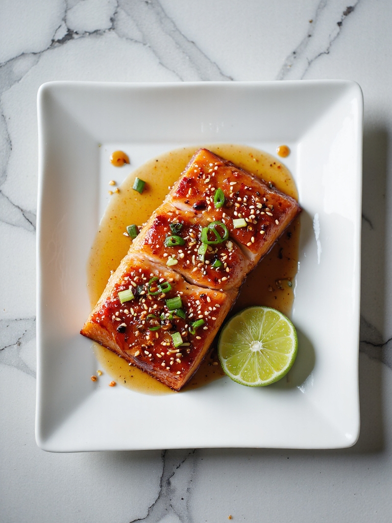 sweet spicy salmon dish