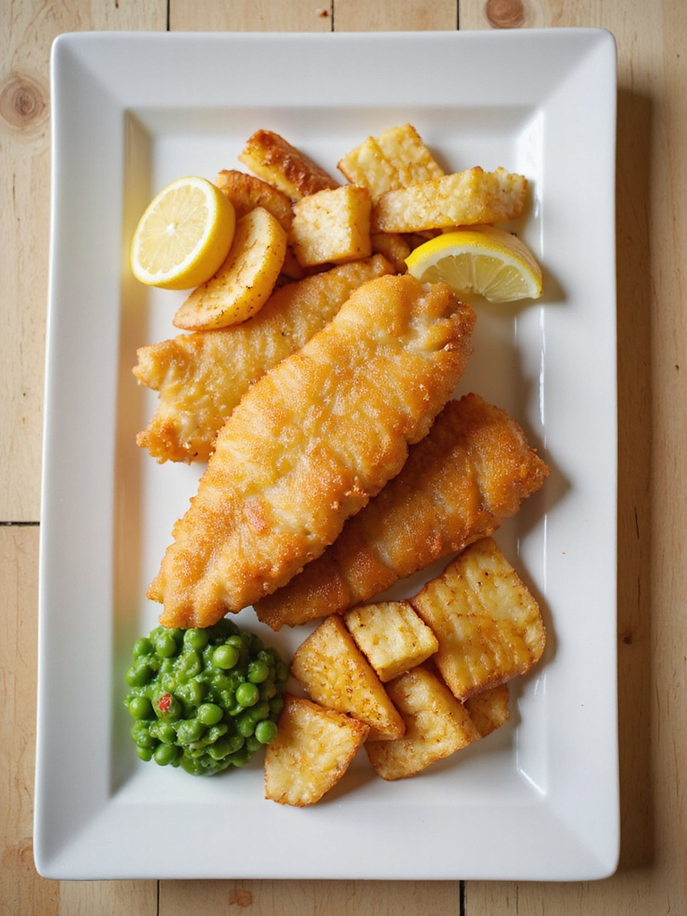 takeout style fish and chips