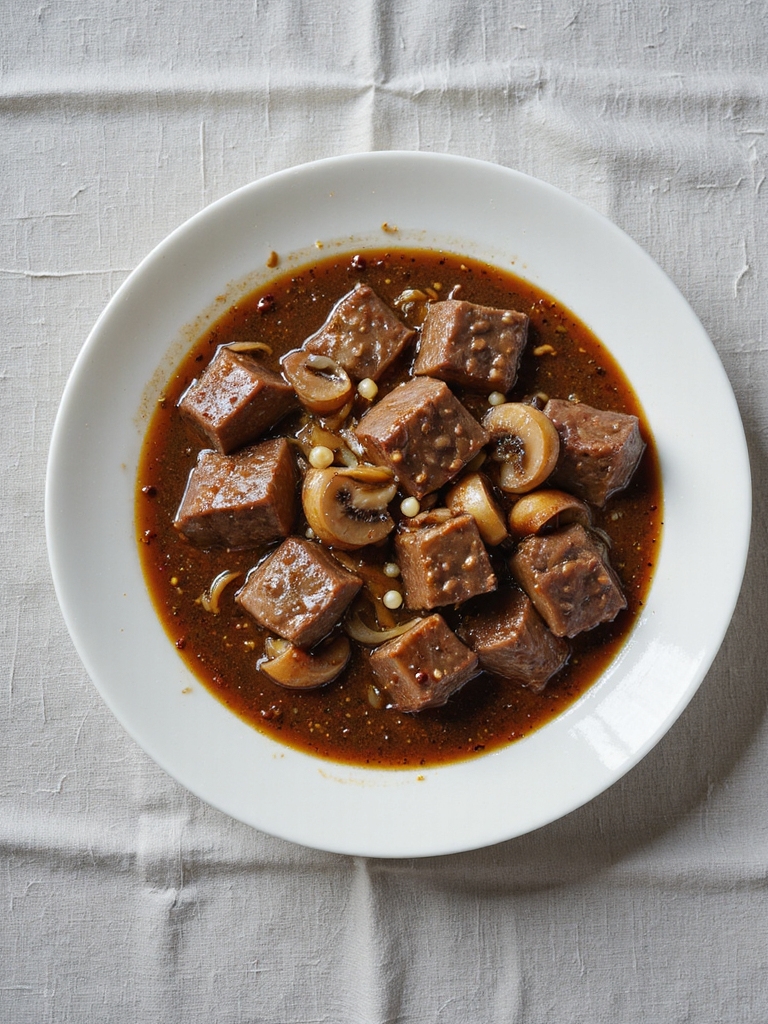 tender beef with gravy