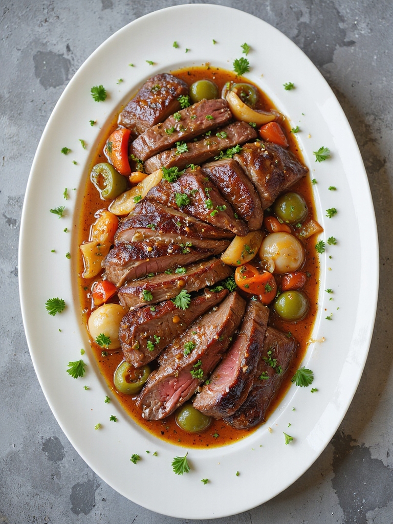 tender savory slow cooked beef