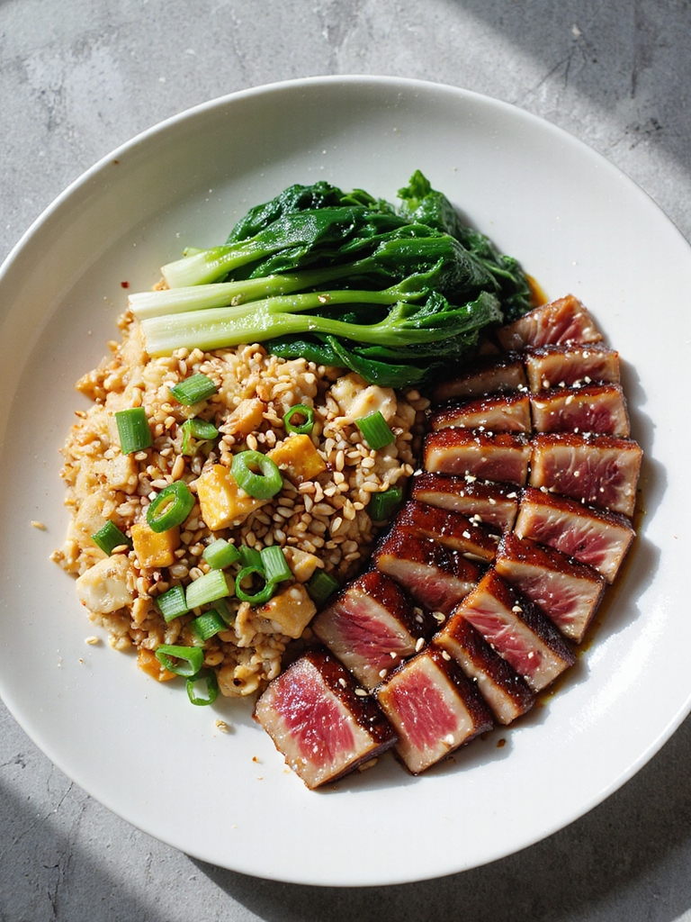teriyaki tuna with greens
