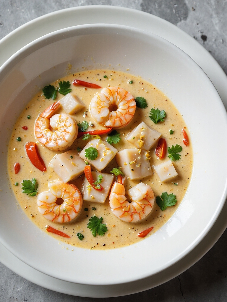 tropical coconut seafood delight