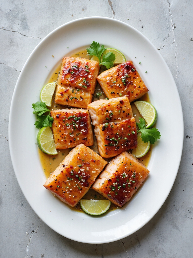 tropical honey garlic salmon