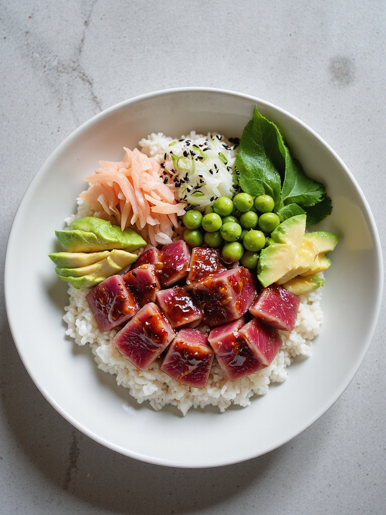 tropical poke bowl delight