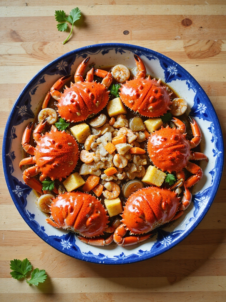 tropical seafood boil feast