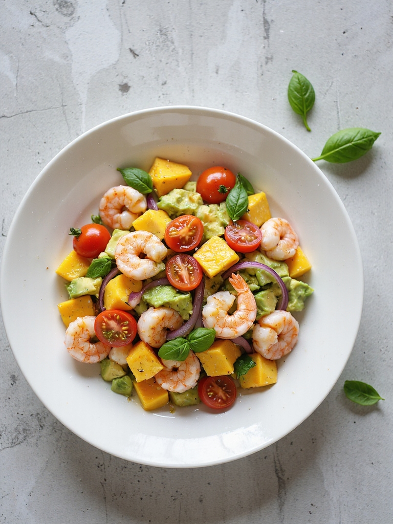 tropical shrimp avocado salad