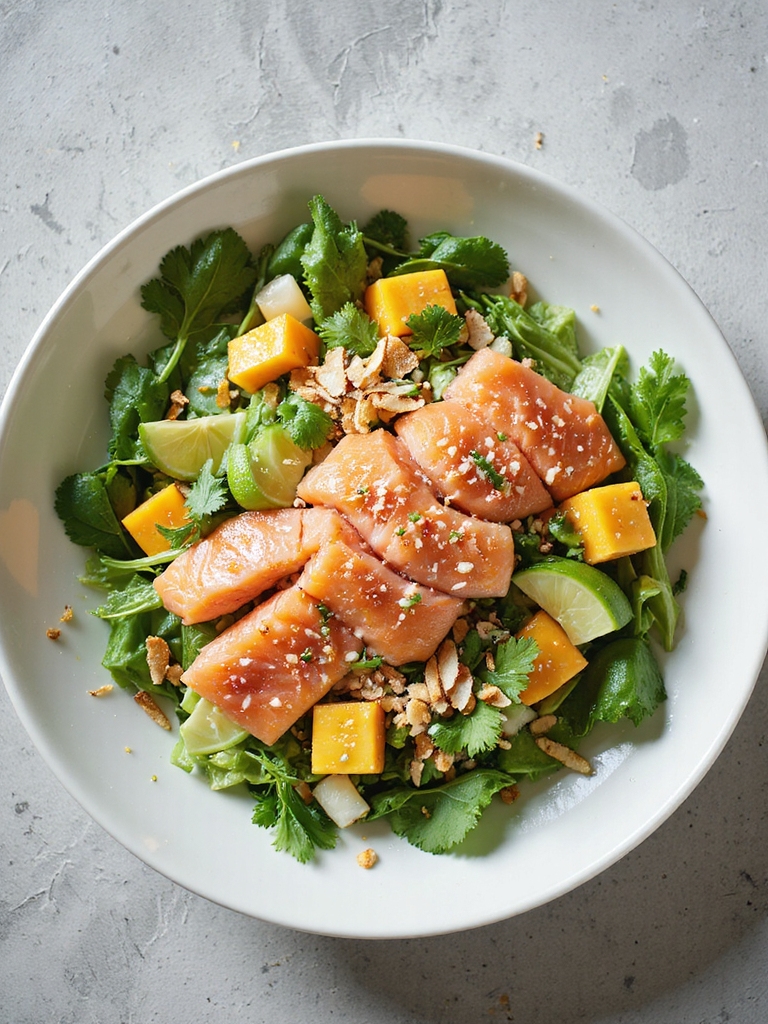 tropical smoked salmon salad