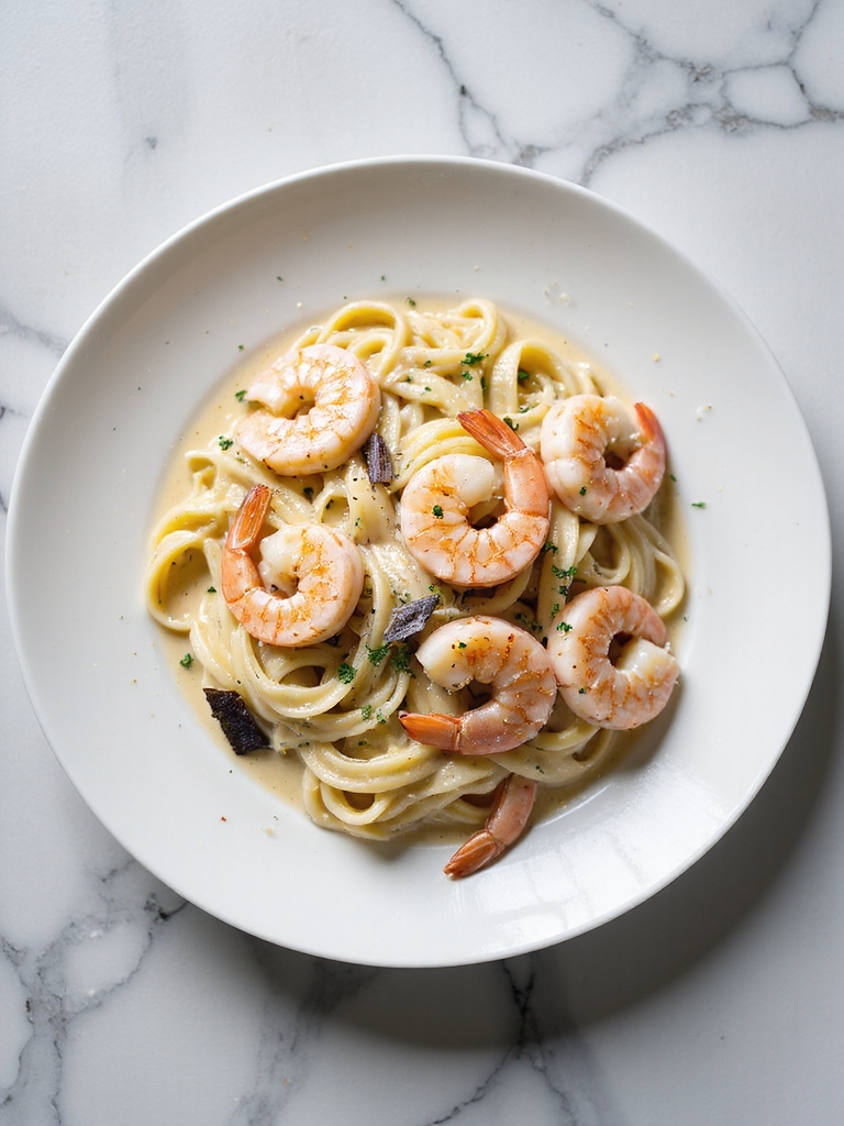 truffle infused shrimp pasta delight