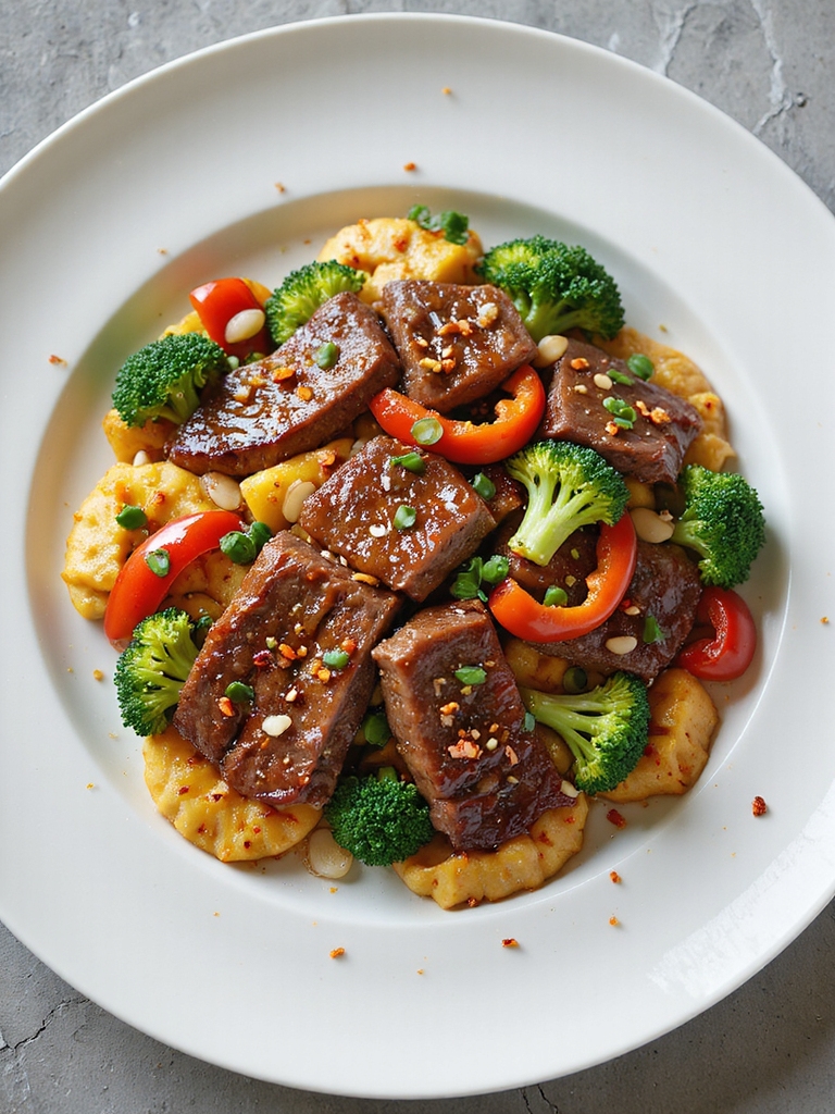 turmeric spiced beef stir fry