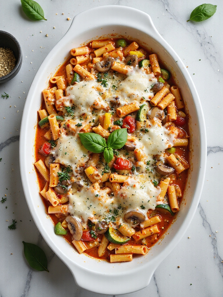 vegetarian pasta bake delight