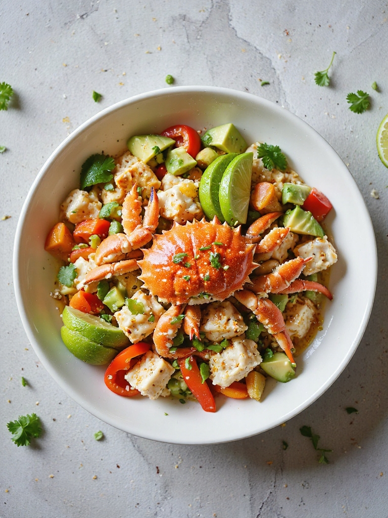 vibrant chipotle crab salad