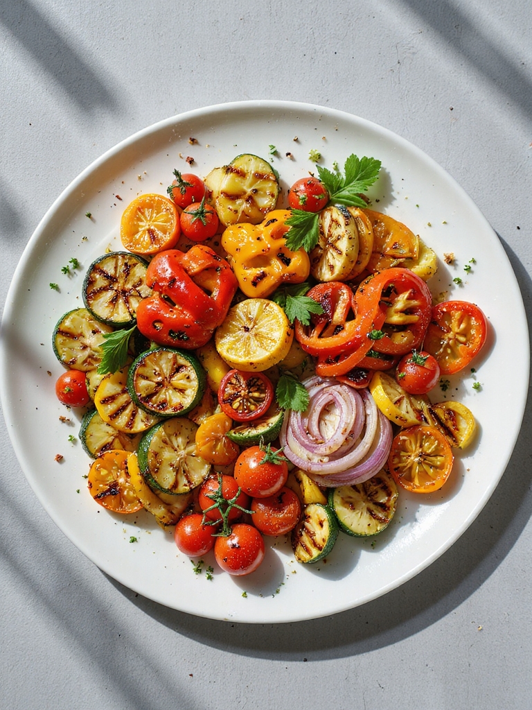vibrant grilled vegetable medley