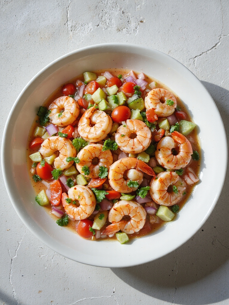vibrant zesty shrimp ceviche