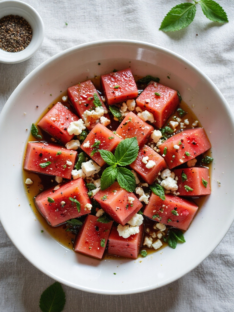 watermelon feta cheese salad