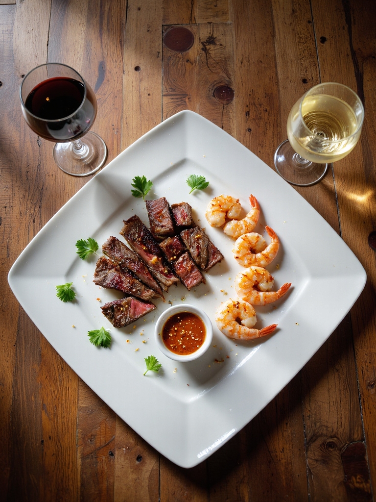 wine pairing for steak and shrimp